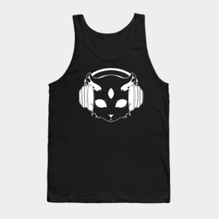 Cat with Headphones Tank Top